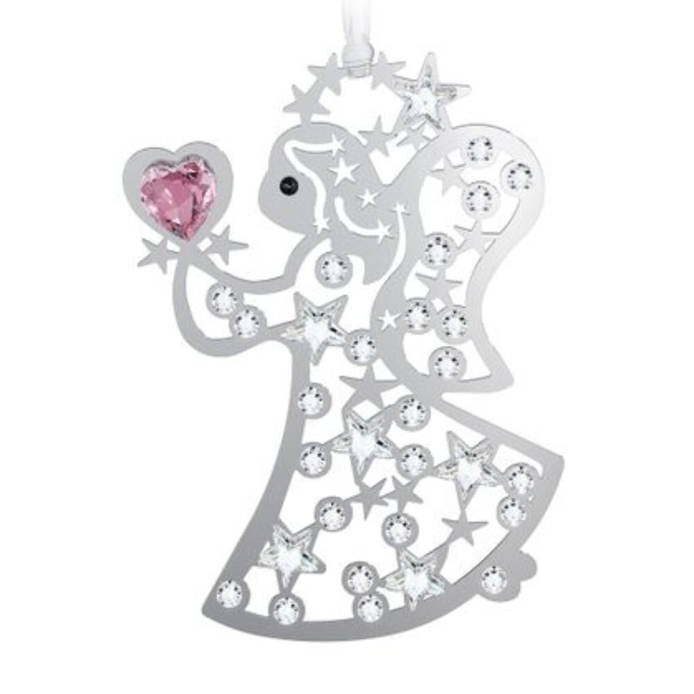 Swarovski Angel Christmas Ornament NEW Heart Stars Crystals Sparkle